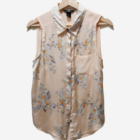 H&M Blusa com tecido combinado