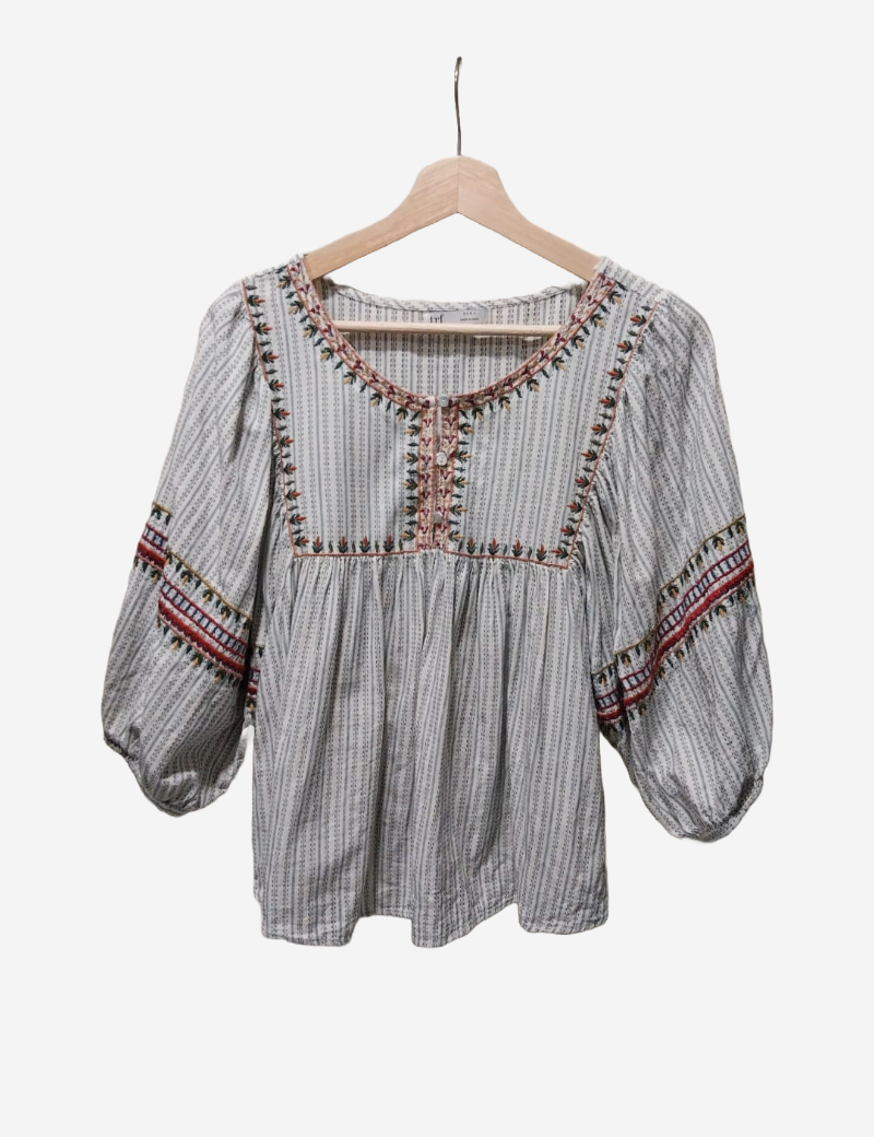ZARA Blusa Bordados M